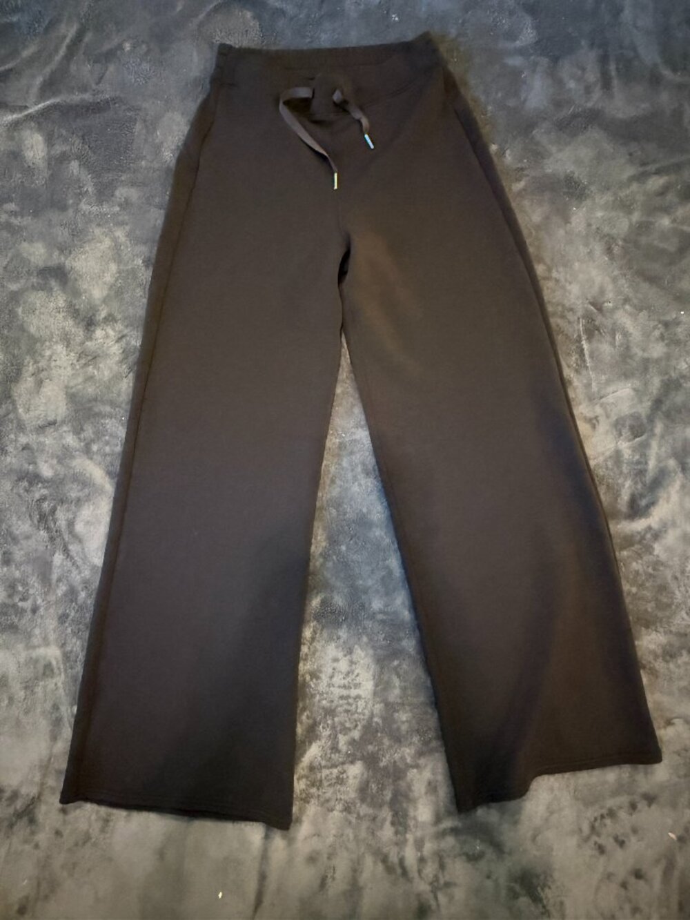 Spanx AirEssentials Wide Leg Pant Black Tall Medium M Loungewear Cozy Travel Yog